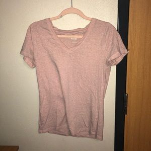 Large pink v neck T